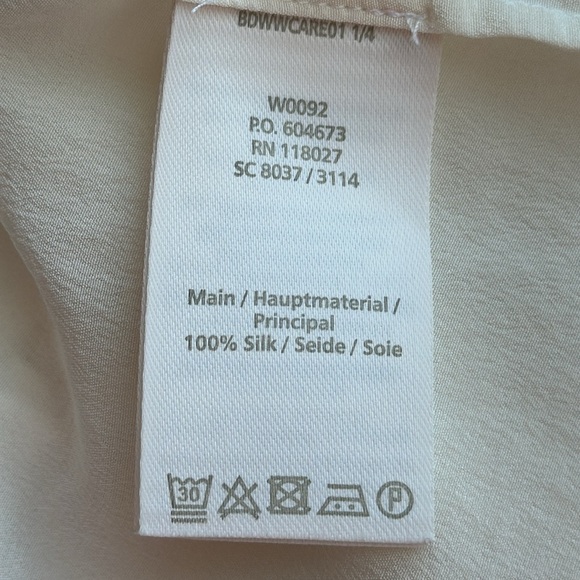 BODEN CRÈME SILK SLEEVELESS BLOUSE US 14 - Picture 6 of 6